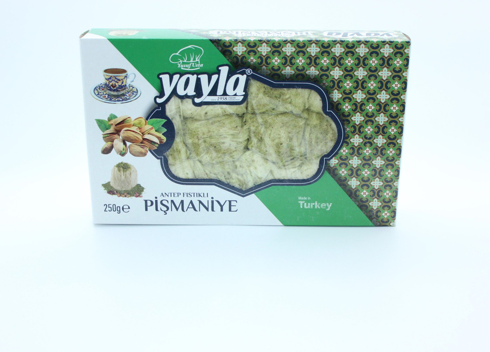 YAYLA Пишмание. халва нитевидная. пашмак сахарная вата, со вкусом фисташки 250 гр., Турция  #1