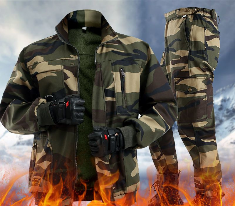 2022 новый зимний мужской флисовый и плотный износостойкий комбинезон ...