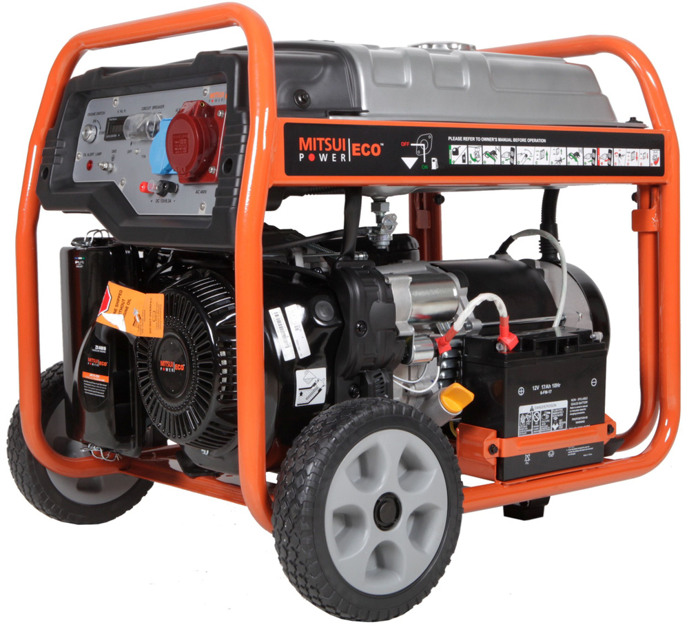 Бензиновый генератор Mitsui Power ECO ZM 9500 E-3 (8.5 кВт, 380/220 В, 3  фазы, электростартер) - купить по низкой цене в интернет-магазине OZON  (723205038)