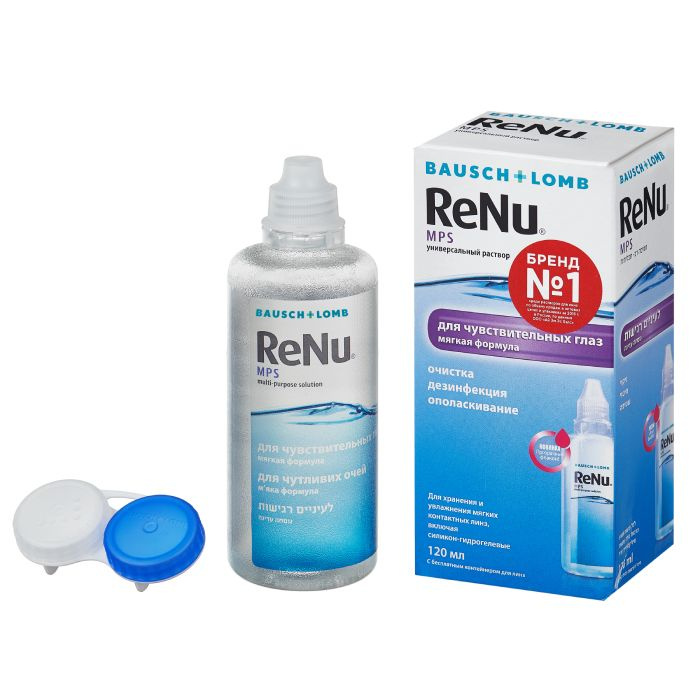 Раствор Bausch+Lomb ReNu MPS 120 мл, с контейнером для контактных линз  #1