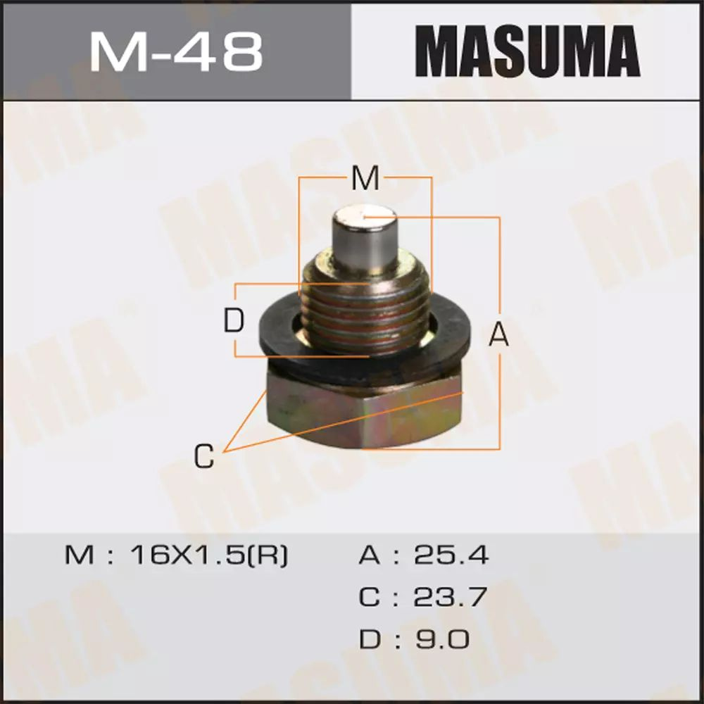 Болт маслосливной с магнитом M16x1.5 для Daihatsu; Toyota CAMI, RUSH #1