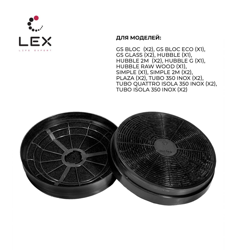 Угольный фильтр для вытяжки, LEX N #1