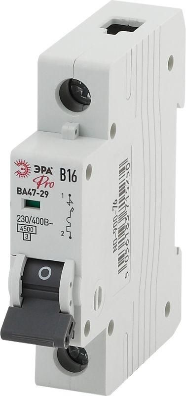 Выключатель автоматический модульный 1п B 16А ВА47-29 Pro NO-900-76 ЭРА Б0031786  #1