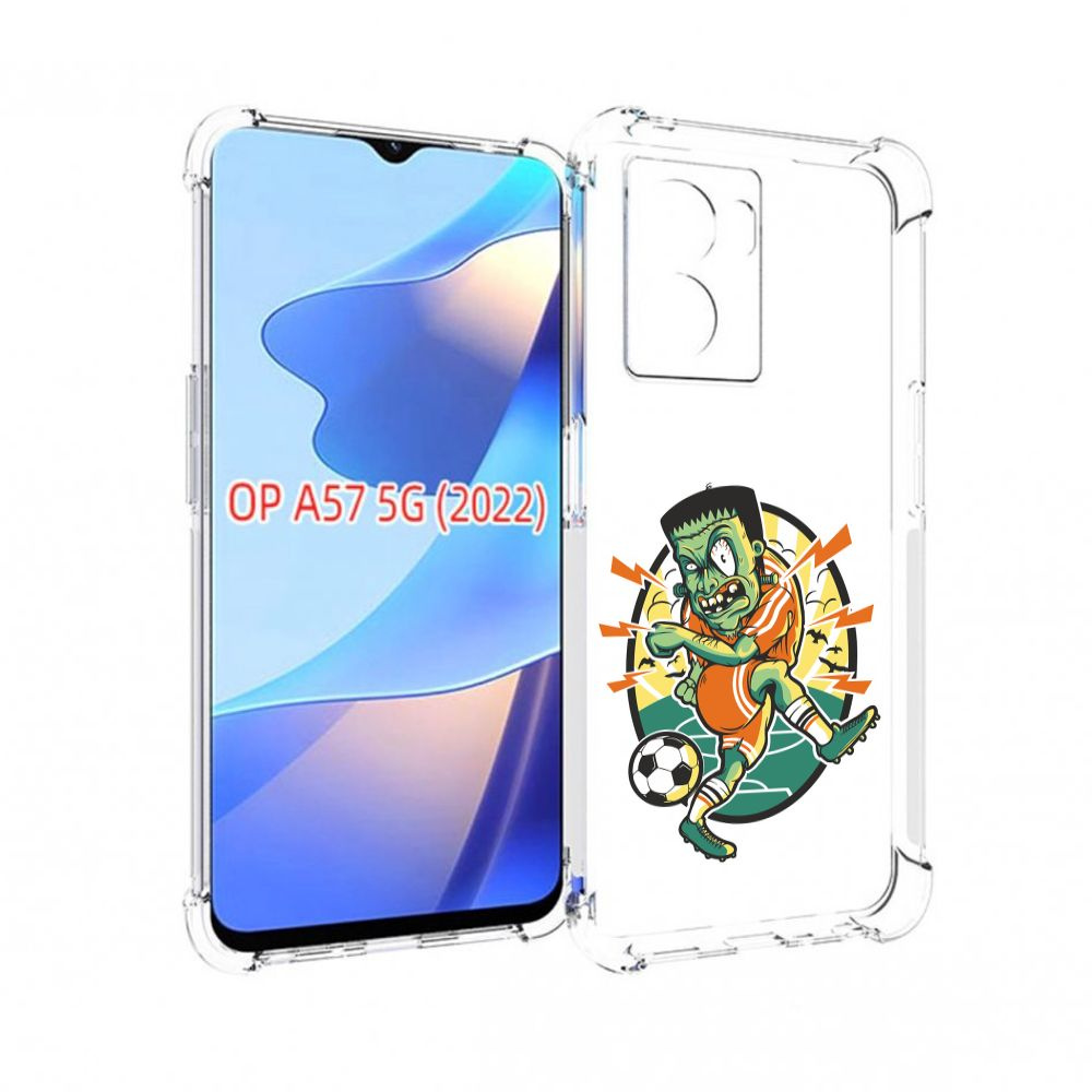 Чехол-бампер MyPads для OPPO A57 5G(2022) с рисунком зомби футболист ...
