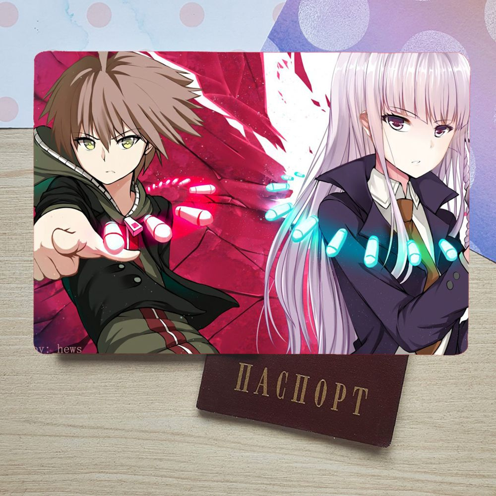 Обложка на паспорт аниме Данганронпа (Danganronpa, Джунко Эношима)  #1