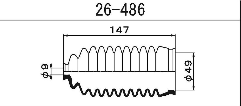 Пыльник рулевой рейки Maruichi 26-486 - MARUICHI RUBBER арт. 26-486 ...