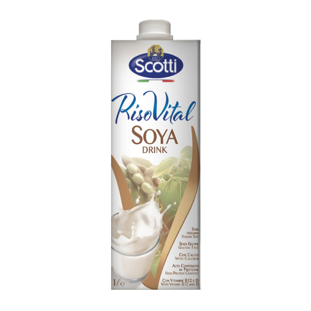 Соевый напиток Riso Scotti с кальцием Riso Vital без глютена Vegan, 1л  #1