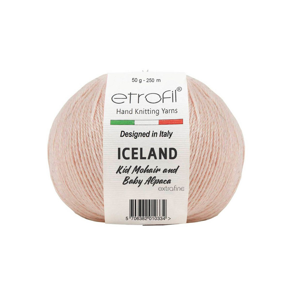 Пряжа Etrofil ICELAND Этрофил Айслэнд Кид мохер Беби Альпака, 01010 розовый, 50 гр, 250 м, 3 шт/упак #1