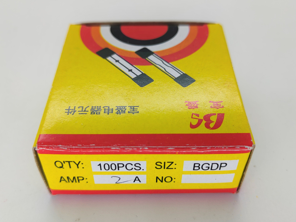 Предохранитель 5х20мм стекло быстрый 2А 250В (ВПБ6) 100шт - купить с ...