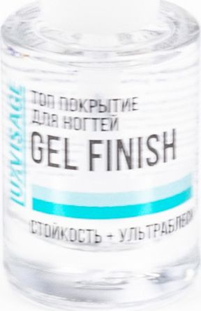 LuxVisage / ЛюксВизаж Топ покрытие для ногтей gel finish в стеклянном тюбике 9мл / лак для маникюра и #1