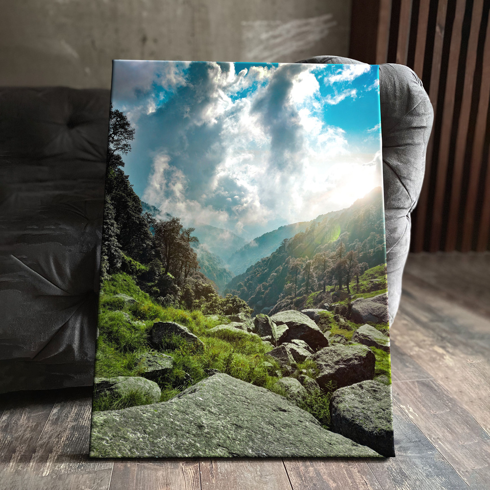 Картина на холсте горы архыз пейзаж дагестана рисунок 40x60 см. - купить  по низкой цене в интернет-магазине OZON (775294268)