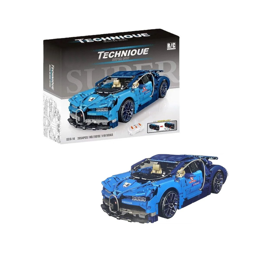 Конструктор Cпорткар Bugatti Chiron синий / Деталей 2054 / TECHNIC  (Сопоставим с LEGO 42083) - купить с доставкой по выгодным ценам в  интернет-магазине OZON (795427992)