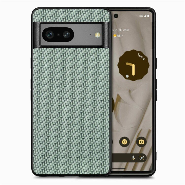 Чехол Carbon Texture для Google Pixel 7 (зеленый) #1