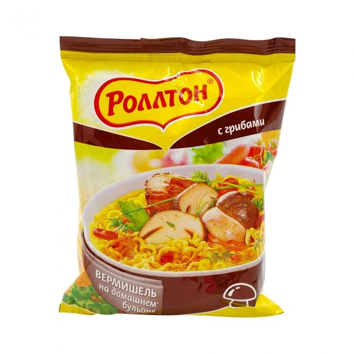 Вермишель быстрого приготовления с грибами 60г. Роллтон 42 шт. - купить ...