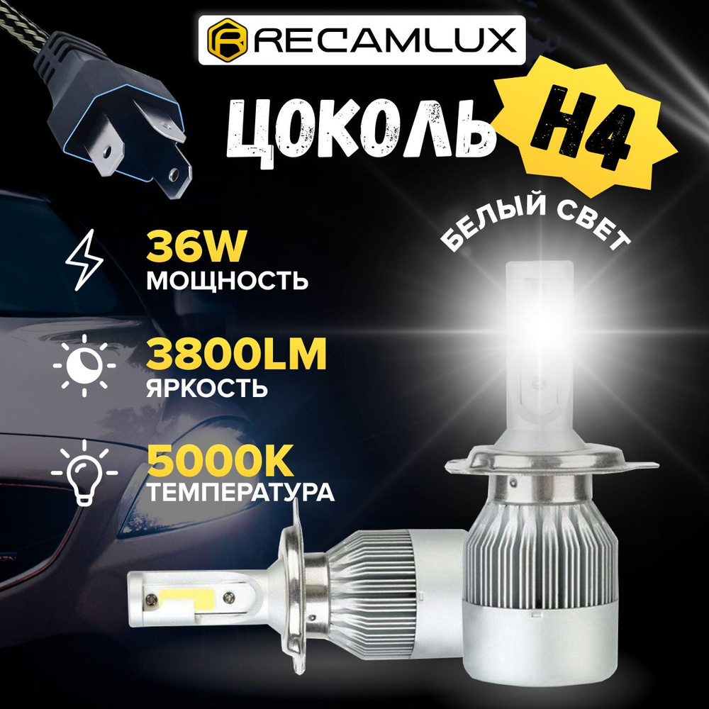 Лампа автомобильная RECAMLUX 12В/24В, 2 шт. купить по низкой цене с  доставкой в интернет-магазине OZON (725017975)