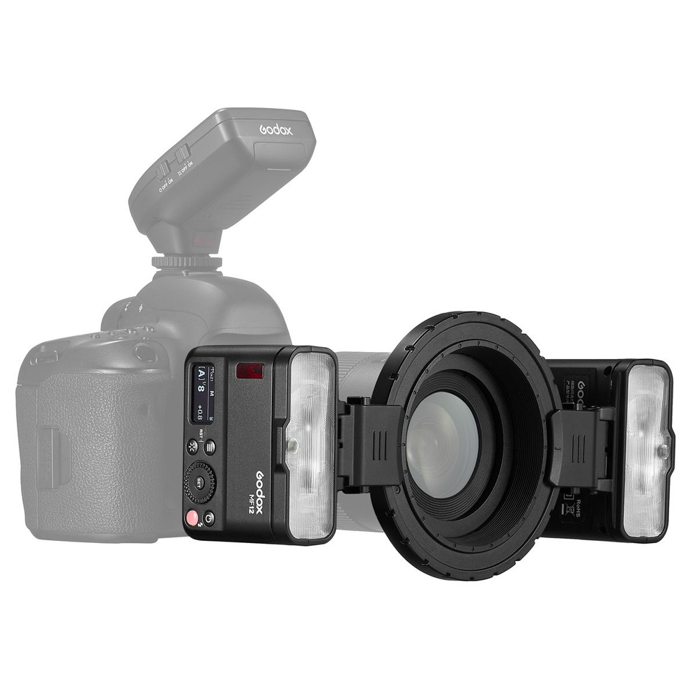 Комплект импульсных вспышек Godox MF12-K2 2шт. для макро и дентальной фотосъемки  #1