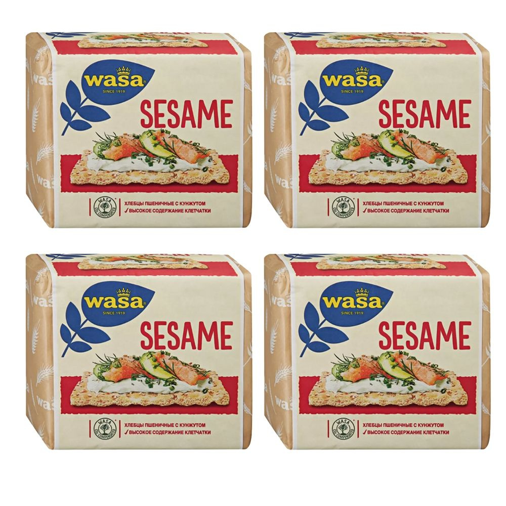Хлебцы Wasa Sesame пшеничные с кунжутом 200 г - 4 шт #1