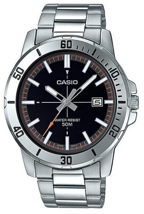 Наручные часы Casio MTP-VD01D-1E2 с индикацией числа, батарейка в подарок  #1