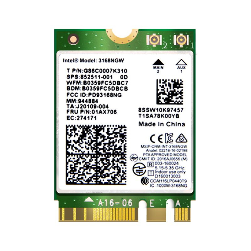 Двухдиапазонный беспроводной модуль + Bluetooth 4.2 Wi-Fi адаптер Wireless 3168 AC 3168NGW NGFF M.2 802.11ac #1
