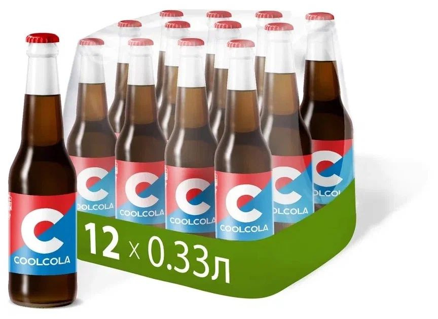 Газированный напиток Очаково Cool Cola(Кул Кола),Стекло 12 штук по 0,33 л  #1