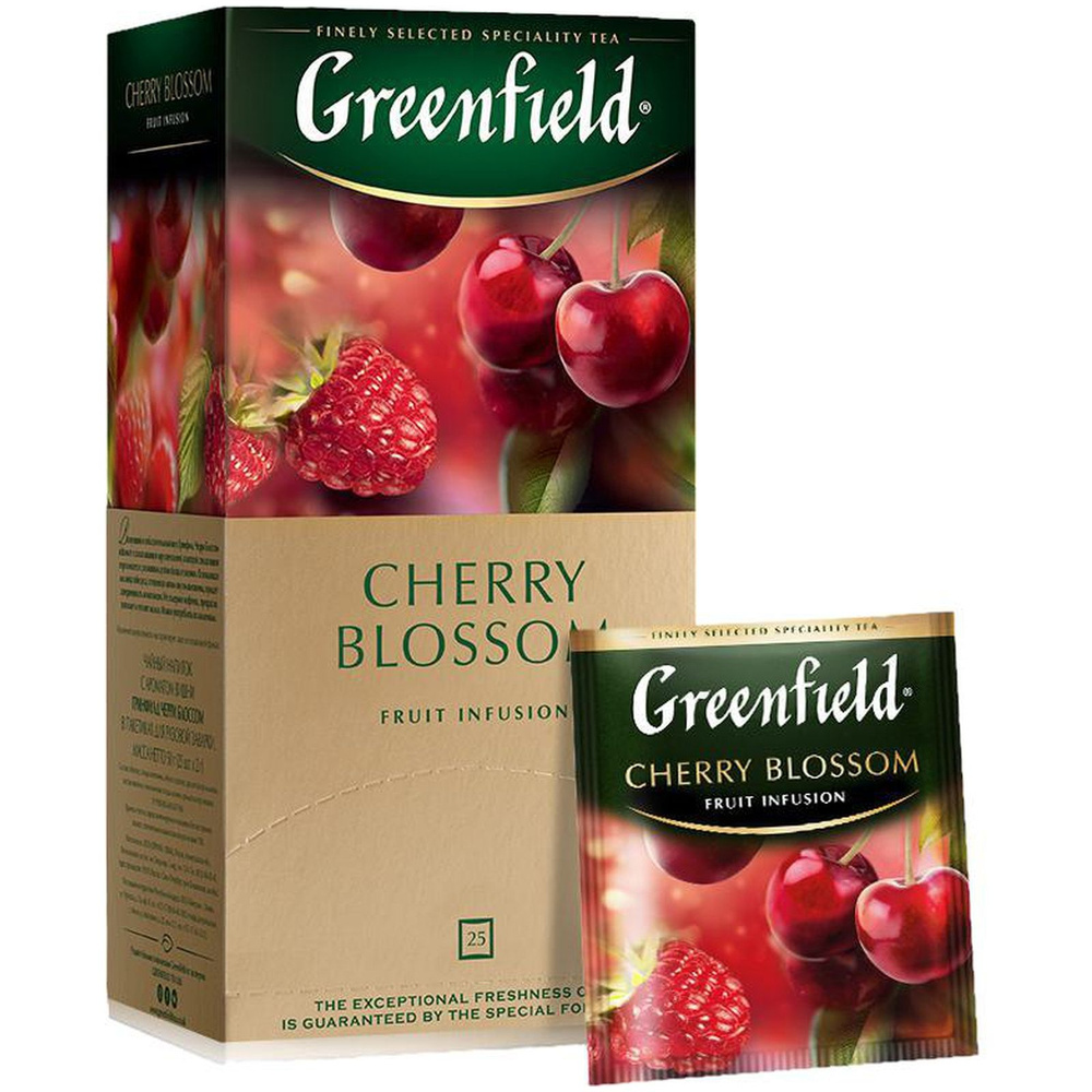 Напиток чайный Greenfield Черри блоссом фруктовый с ароматом вишни в пакетиках, 25х2г х 3 штуки  #1