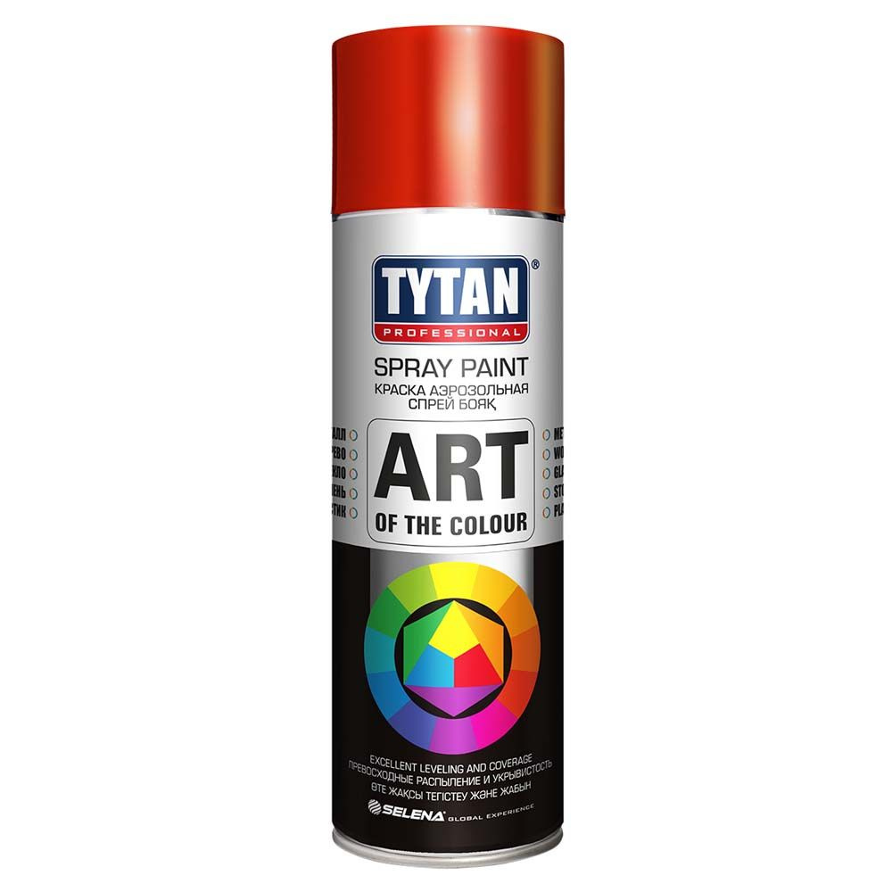 Аэрозольная краска Tytan Professional Art of the color, глянцевая, Красная  RAL 3020, 400 мл, 1 шт