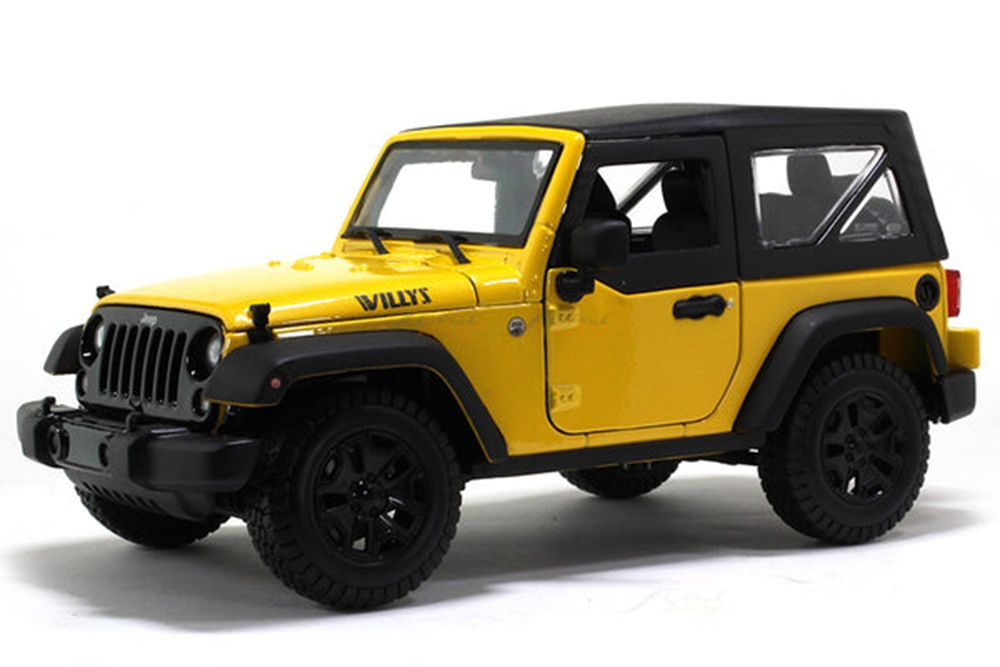 Модель коллекционная Jeep wrangler 2014 yellow / джип рэнглер желтый  #1