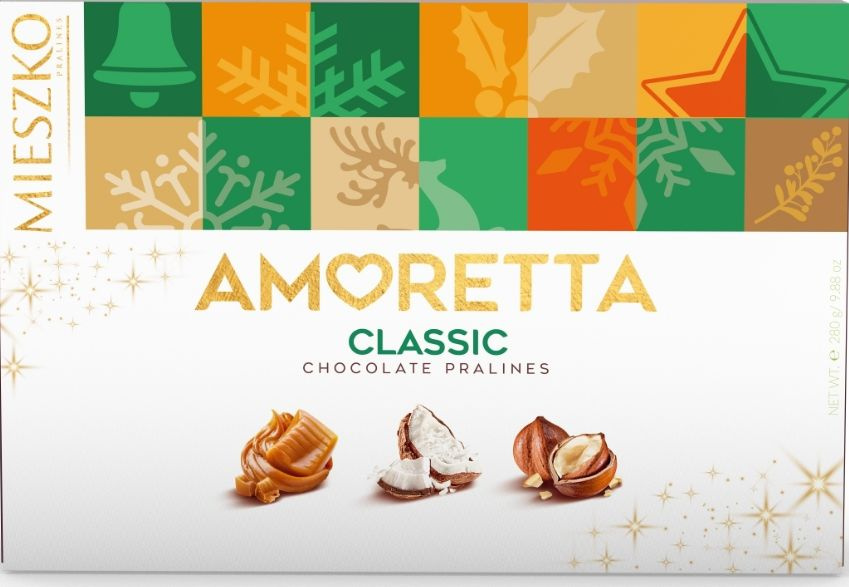 Mieszko / Amoretta Ассорти шоколадных конфет из темного и молочного ...
