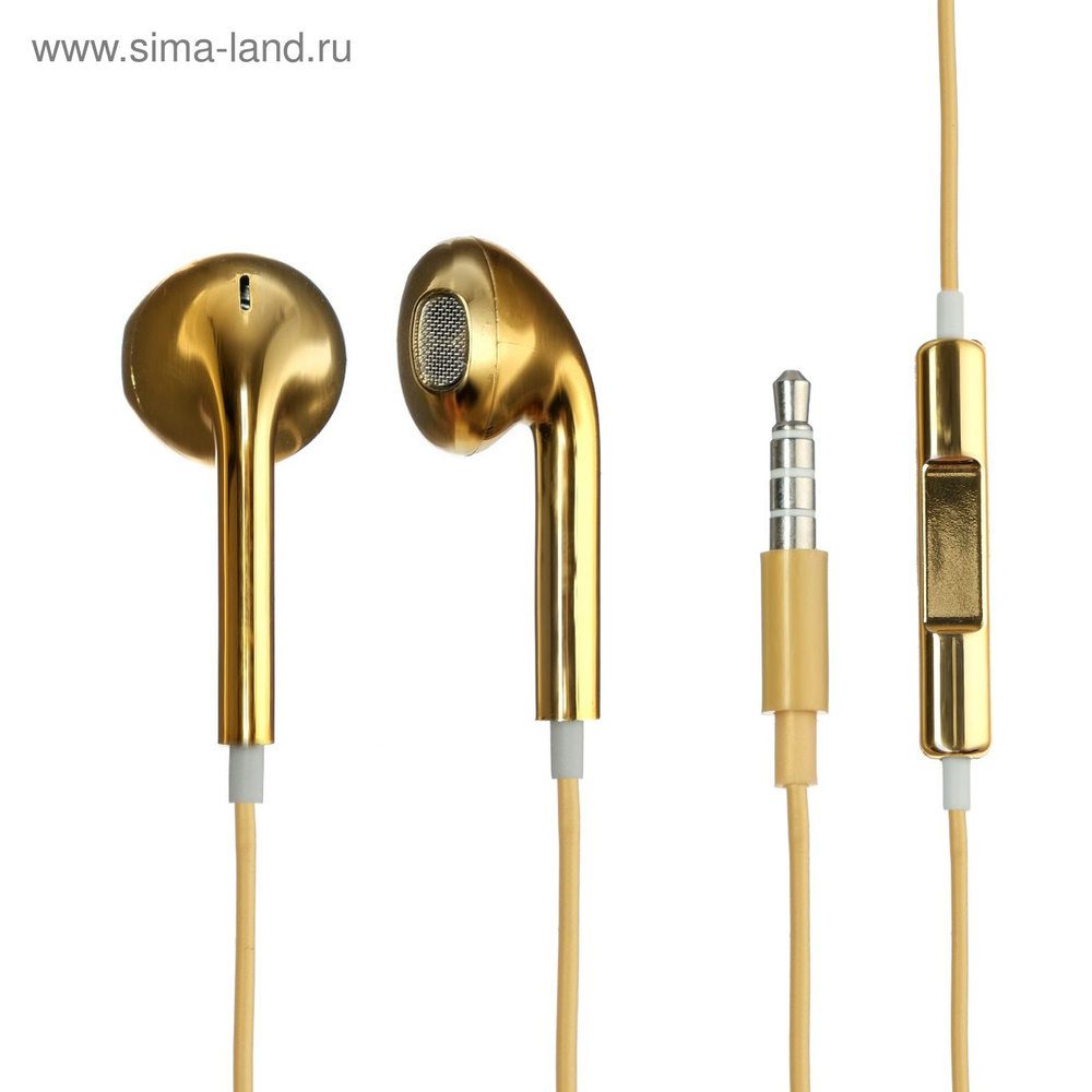 Luazon Home Наушники проводные, 3.5 мм, золотой #1