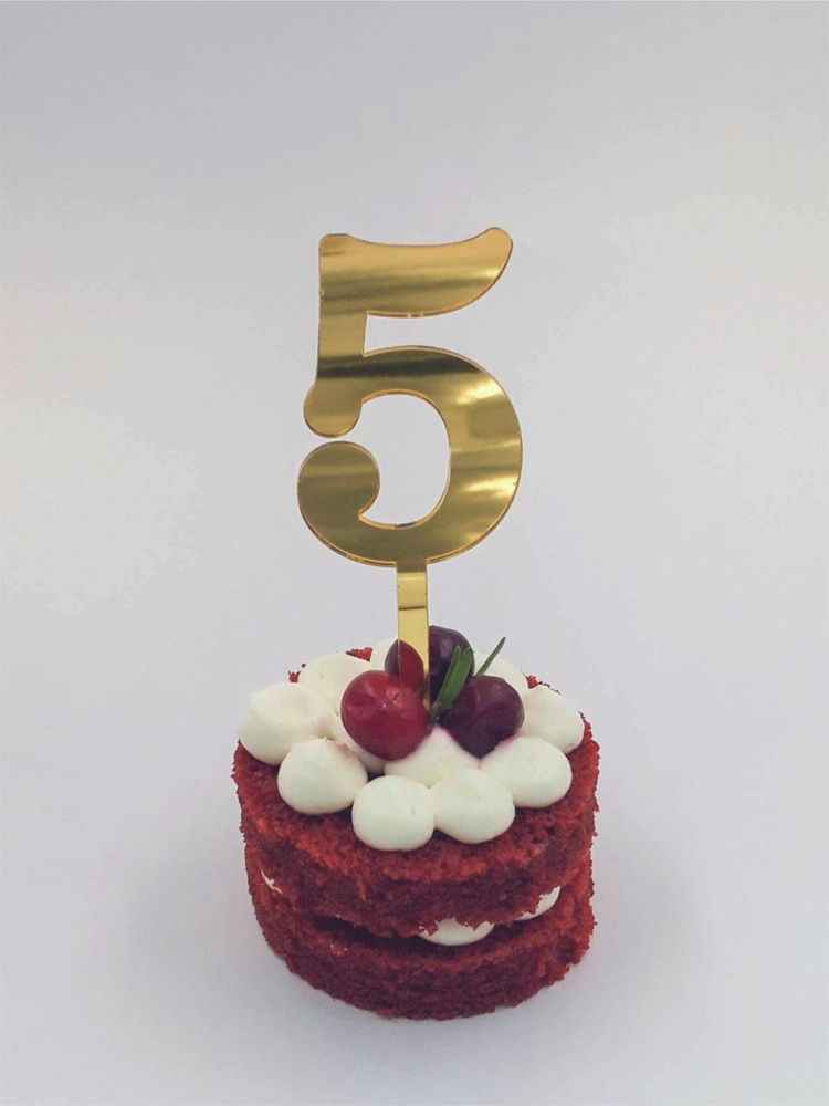 Топпер для торта цифра 5, 1 шт, 1 уп. - купить по низким ценам в ...