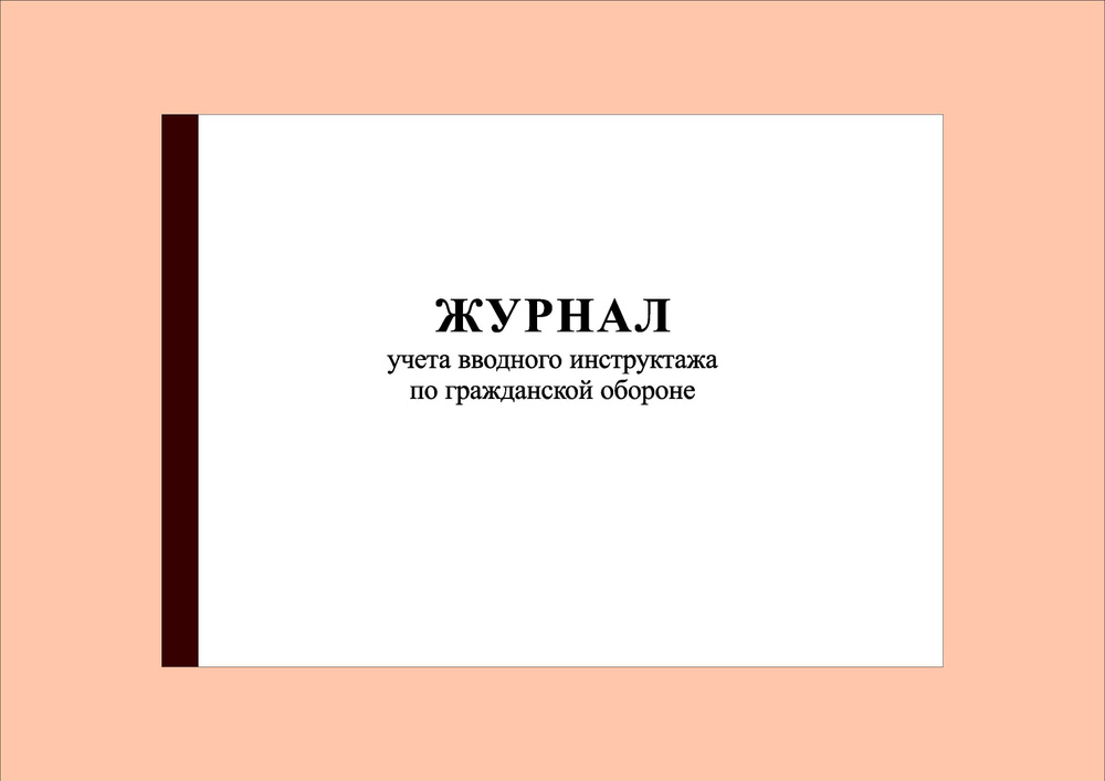 (100 стр.) Журнал учета вводного инструктажа по гражданской обороне  #1