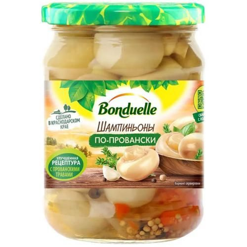Bonduelle Грибные консервы Шампиньоны маринованные по-провански, 500 мл ...