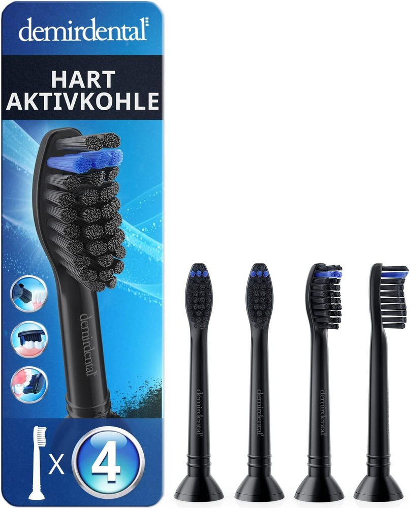 Насадки для электрической зубной щетки Sonicare Phillips, жесткие, отбеливающие с активированным углем, #1