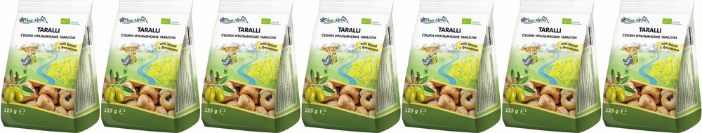 Сушки Fleur Alpine Таралли итальянские с фенхелем, комплект: 7 упаковок по 125 г  #1