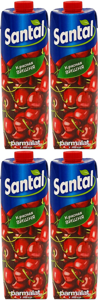Напиток Santal красная вишня сокосодержащий, комплект: 4 упаковки по 1 л  #1