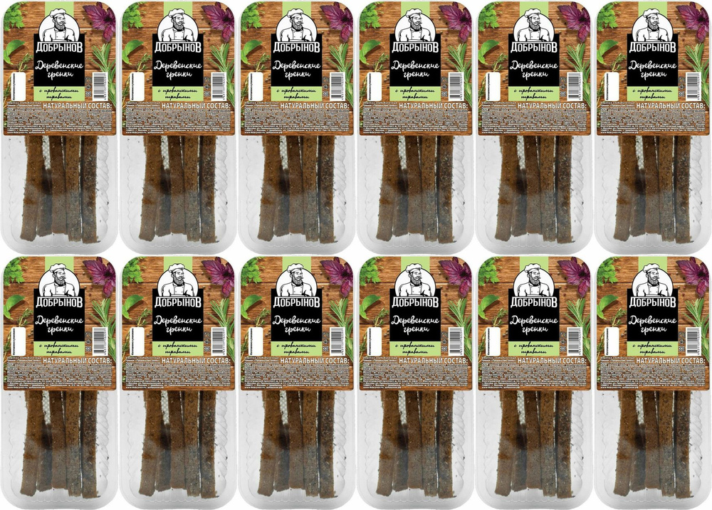 Гренки Деревенские гренки палочки с прованскими травами, комплект: 12 упаковок по 100 г  #1