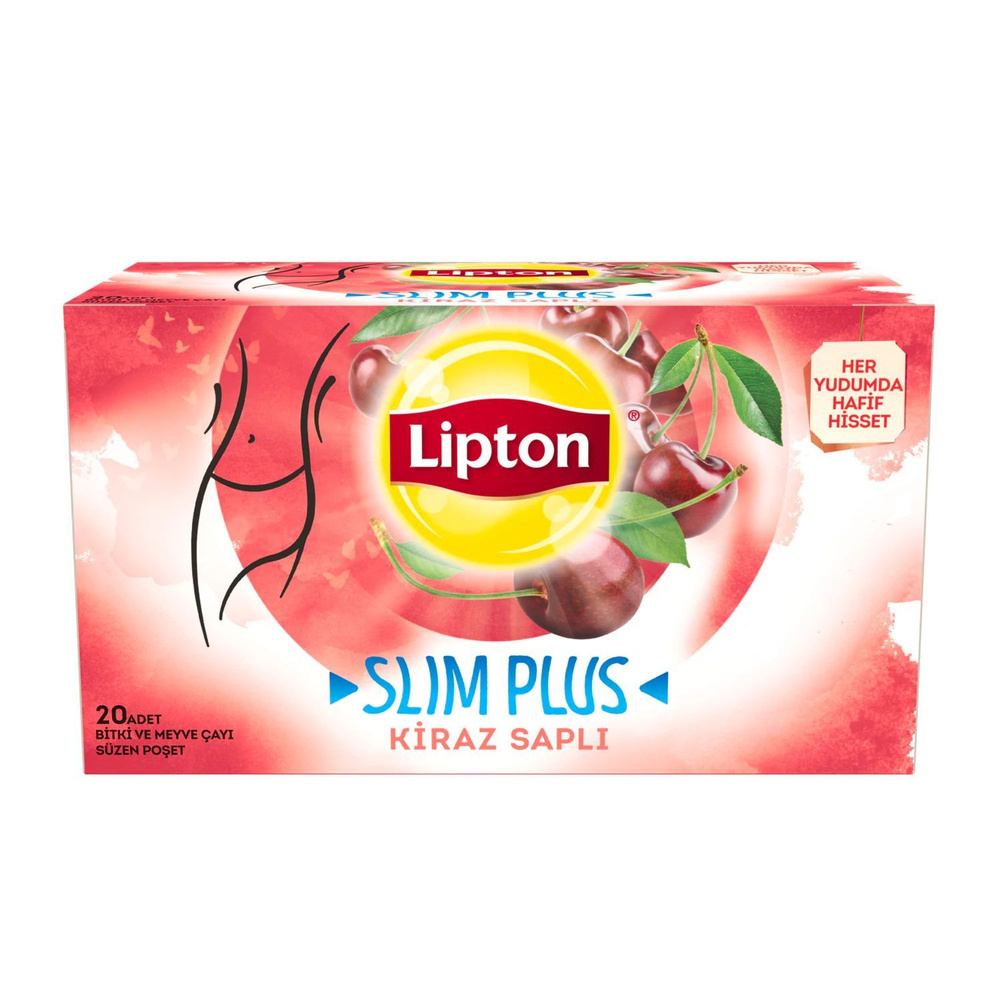 Lipton Slim Plus Вишневый чай в пакетиках (Липтон Слим плюс Kiraz Sapli ...