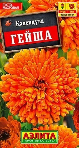 КАЛЕНДУЛА ГЕЙША махровая. Семена. Вес 0,5 гр. Одна из самых крупноцветковых календул с густомахровыми #1
