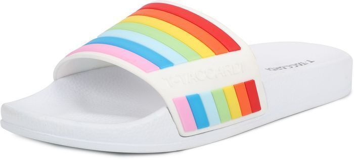 Adidas discount rainbow slippers