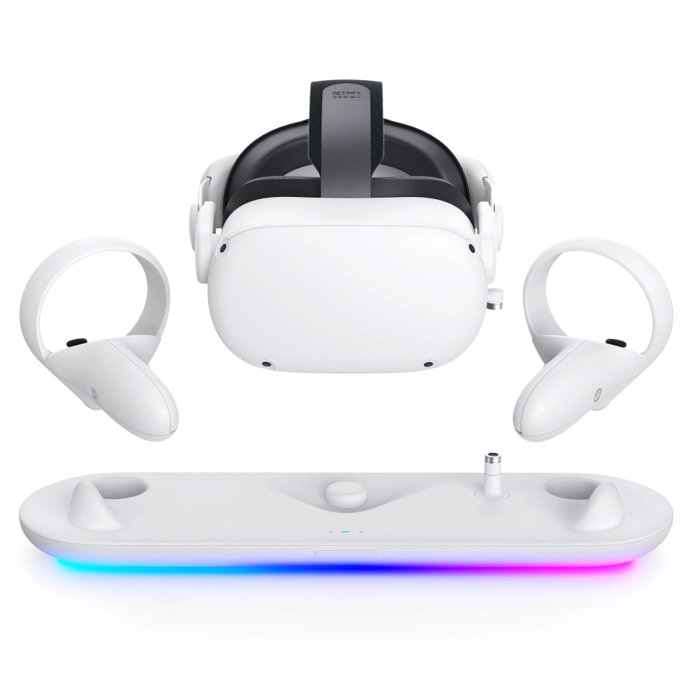 Зарядная док-станция для VR шлема Oculus Quest 2 с RGB подсветкой KIWI design #1