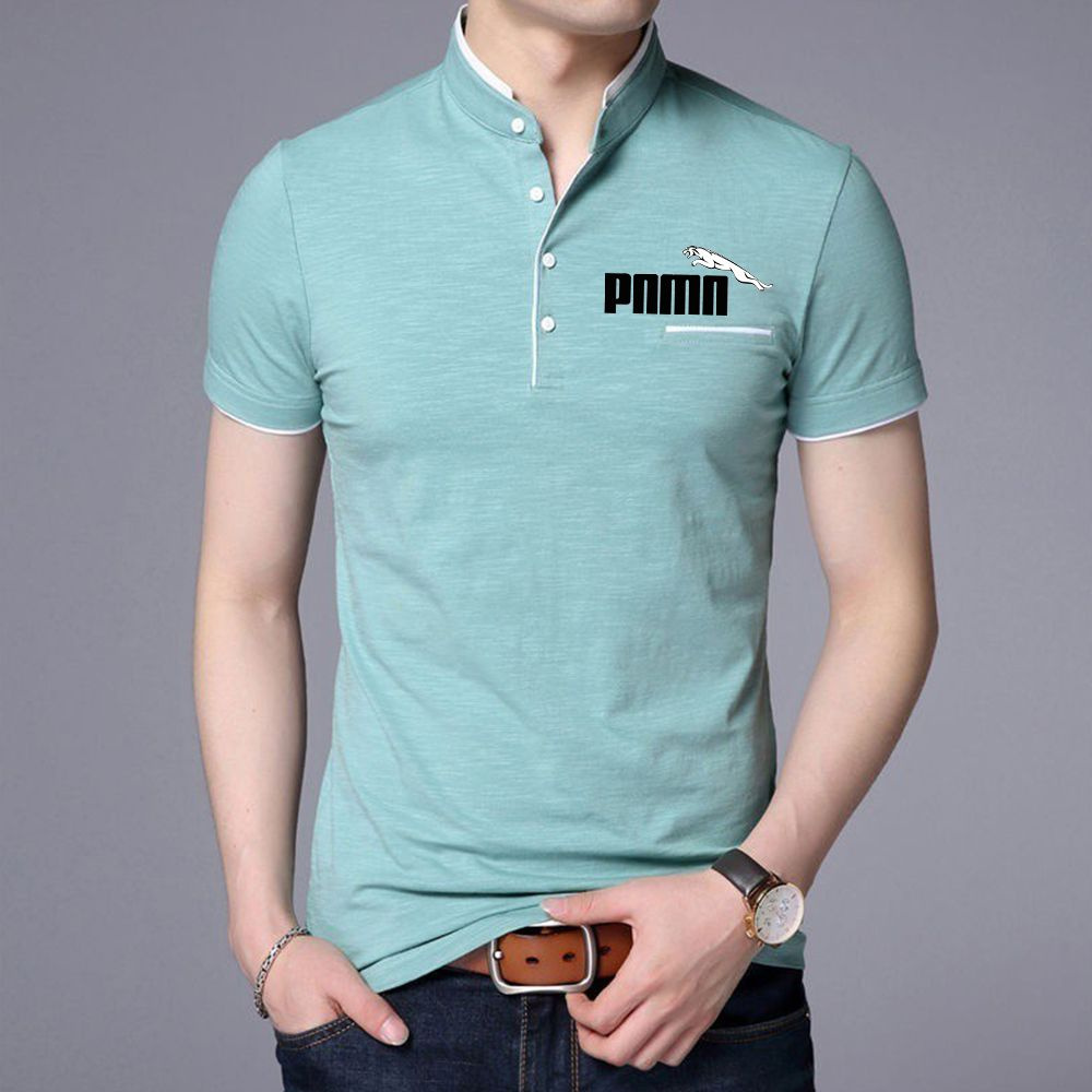 Мужская футболка-поло с белым воротником и коротким рукавом — купить в интернет-магазине OZON с быстрой доставкой