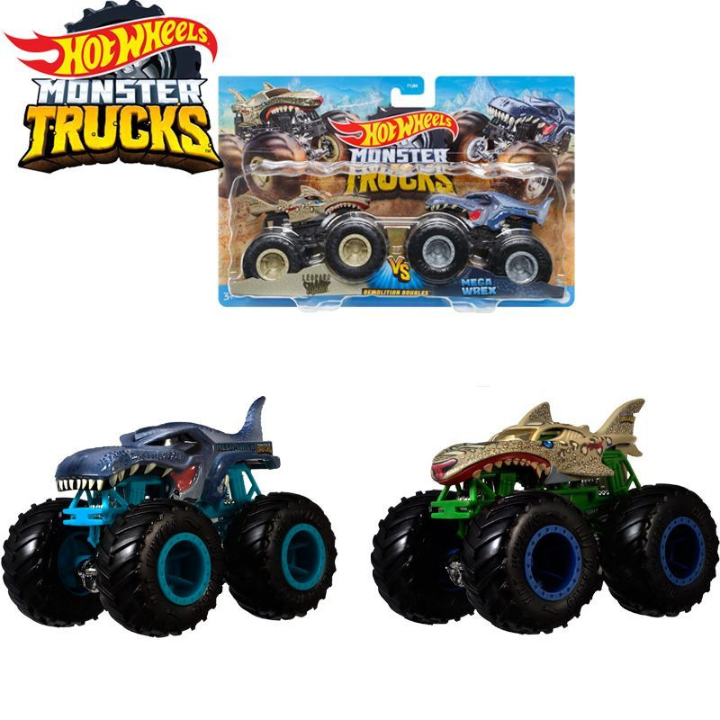 Mattel Hot Wheels FYJ65 MEGA WREX VS LEOPARD SHARK GIANT WHEELS OZON 962583117