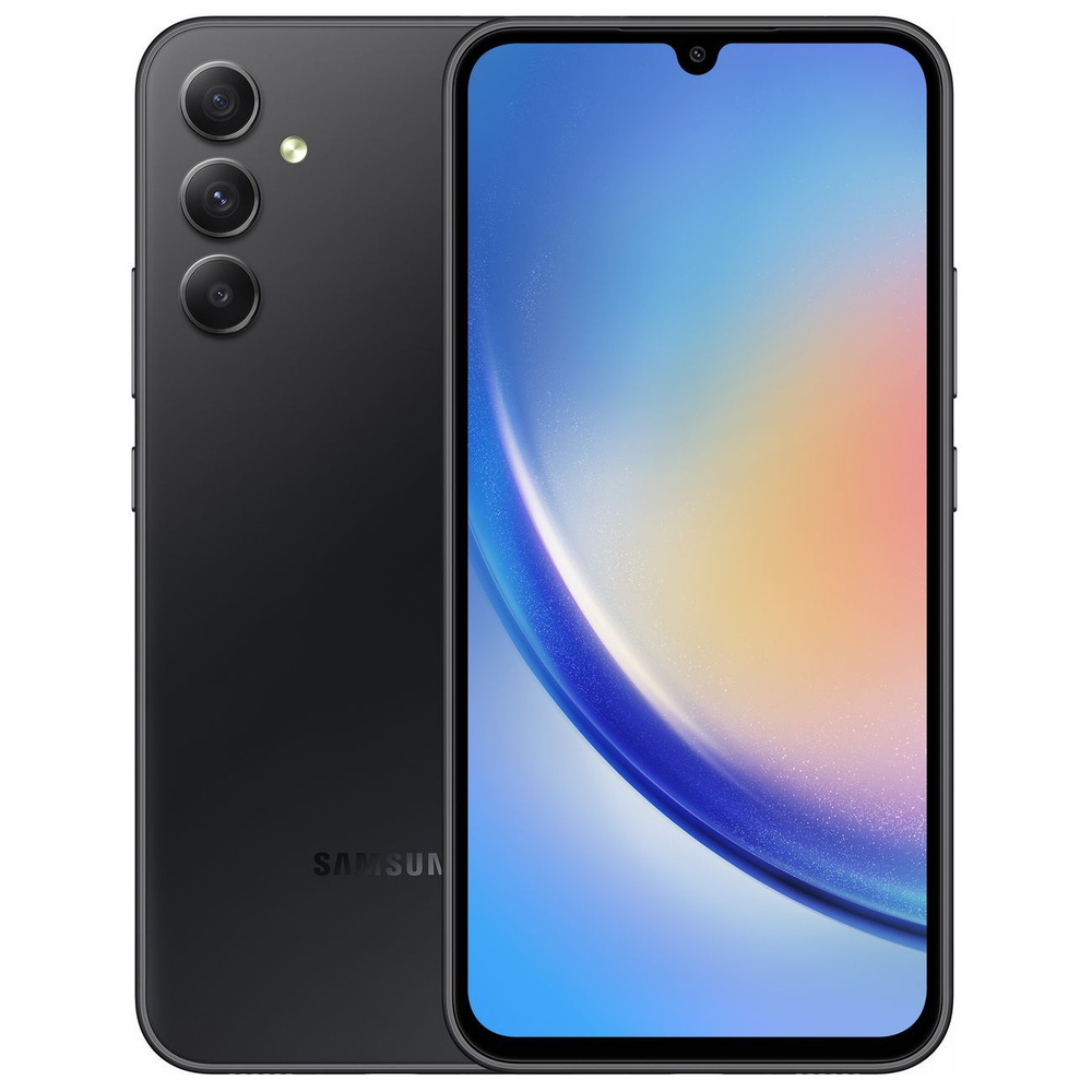 Смартфон Samsung Galaxy A34 128GB Awesome Graphite - купить по выгодной цене  в интернет-магазине OZON (966694525)