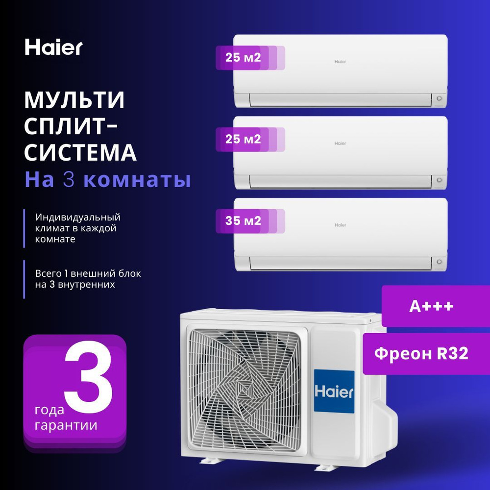 Мультисплит система haier на 3 комнаты