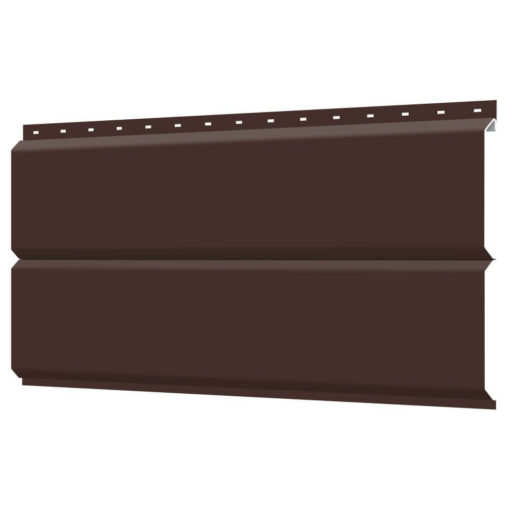 Сайдинг металлический ЕВРО-БРУС под брус RAL 8017 Шоколад (уличный металлосайдинг ЭКОБРУС для отделки #1