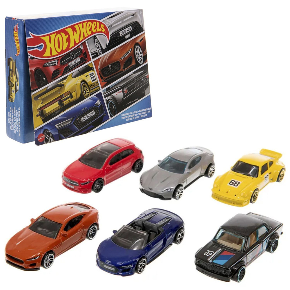 Набор из 6 игрушечных машинок Hot Wheels коллекция Европейские автомобили,  масштаб 1:64 (металлические), серия Car Culture, возраст 3+ - купить с  доставкой по выгодным ценам в интернет-магазине OZON (987374492)