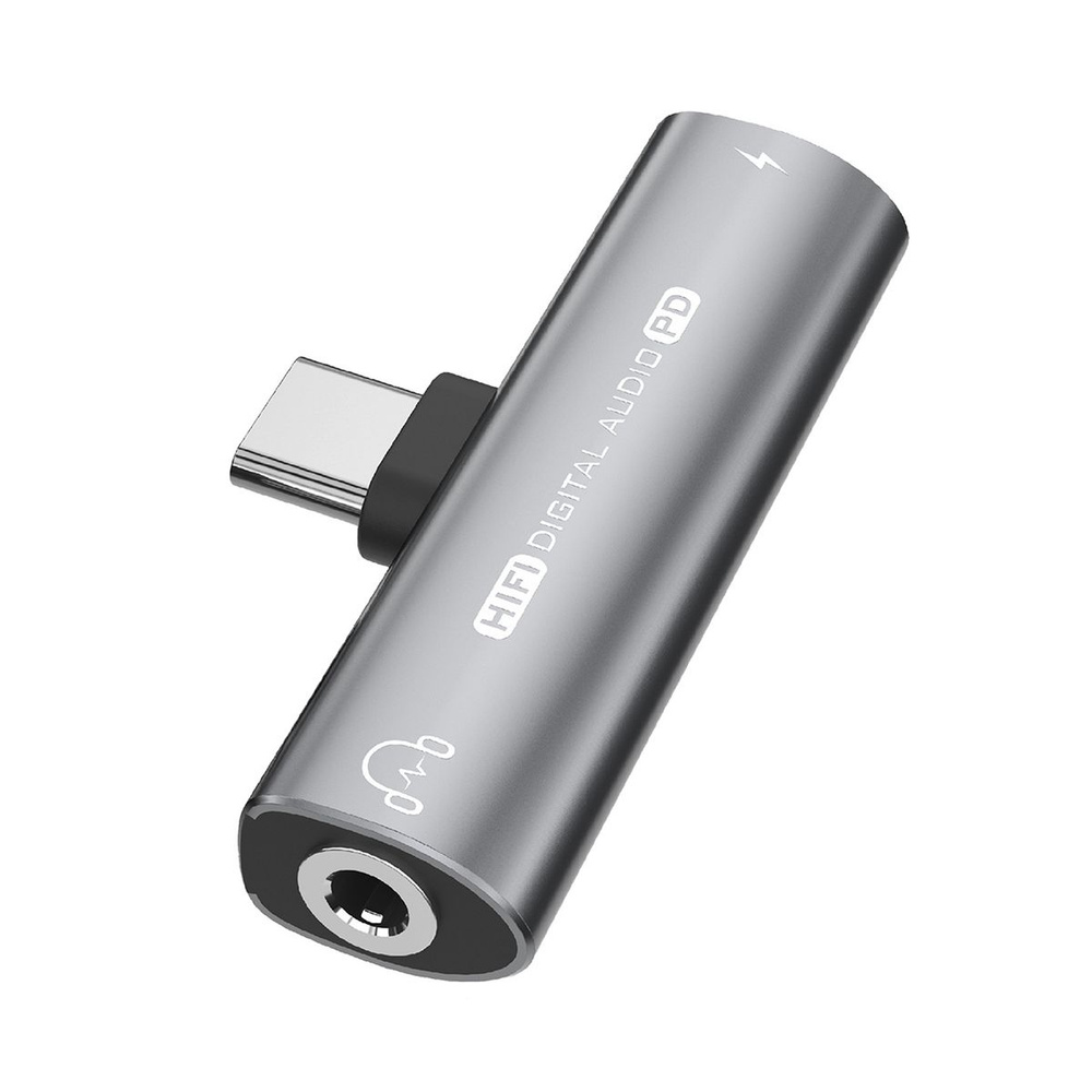 (O062)2-в-1 USB Type-C на USB C/3,5 мм Адаптер для наушников Наушники ...