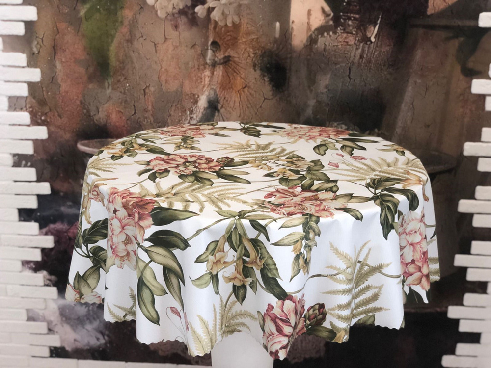 Скатерть клеенка круглая 140*140 см Амазония водоотталкивающая - купить ...