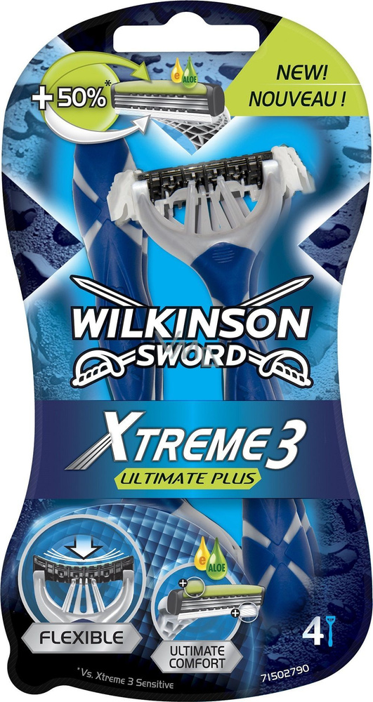 Wilkinson Sword / Schick Xtreme3 Ultimate Plus(Comfort) / Бритвенный одноразовый станок (4 шт)  #1