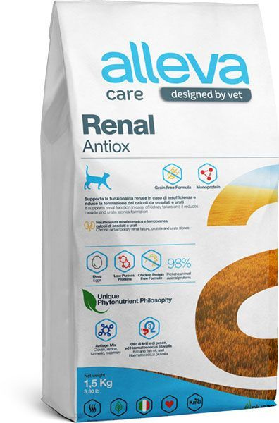 Alleva Care Cat Adult Renal-Antiox 1,5кг при хронической или временной почечной недостаточности  #1